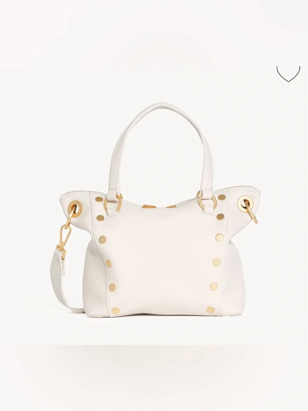 Hammitt Daniel Calla Bag. Lily White/Brushed Gold.